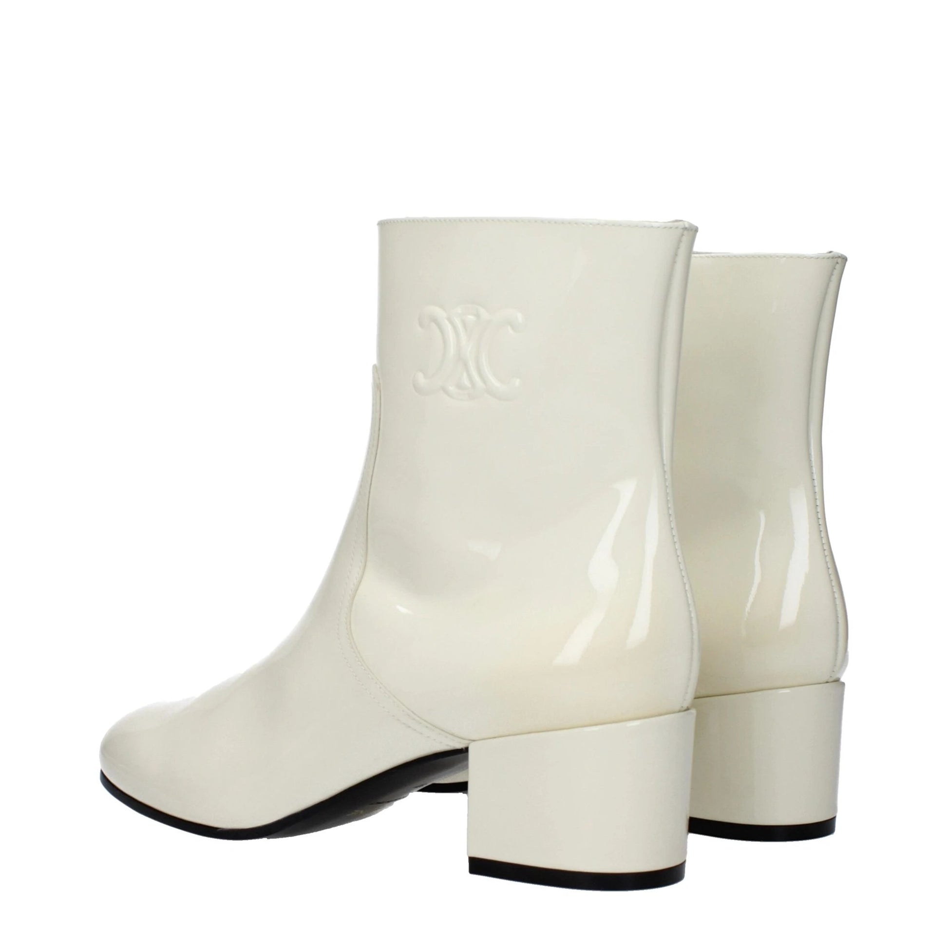 Celine Beige Leather Ankle Boots by Celine