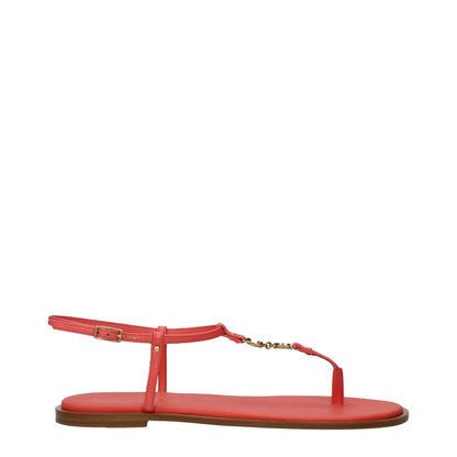 Christian Dior Pink Leather Flip-Flop Sandals by Christian Dior