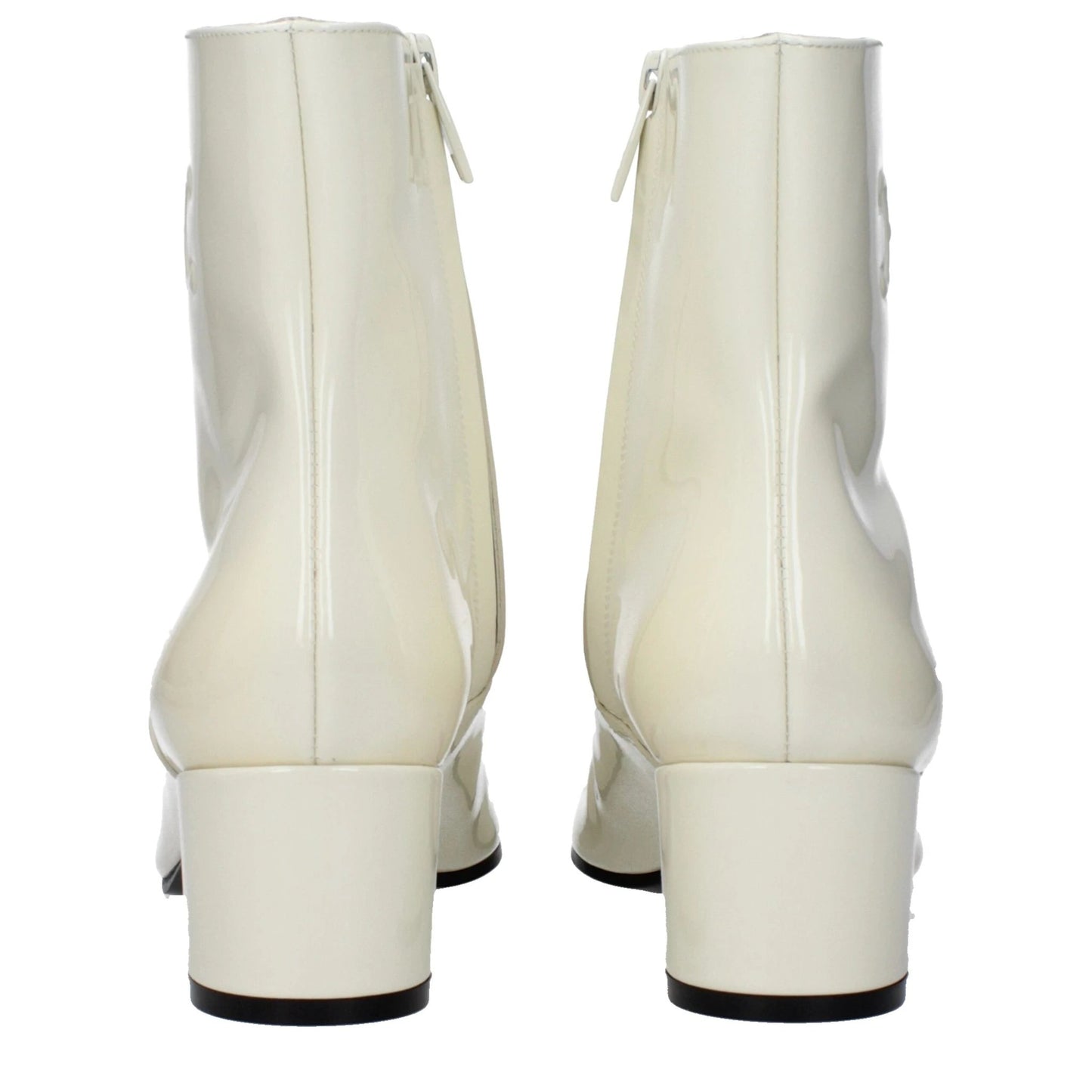 Celine Beige Leather Ankle Boots by Celine