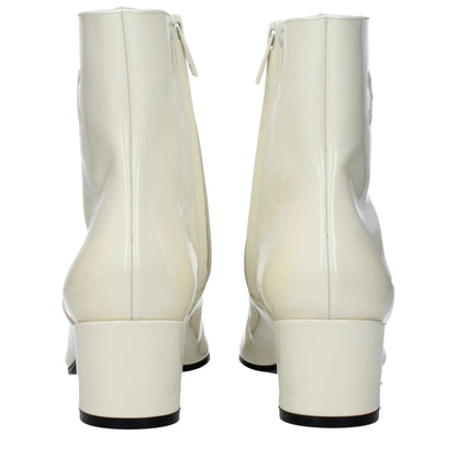 Celine Beige Leather Ankle Boots by Celine
