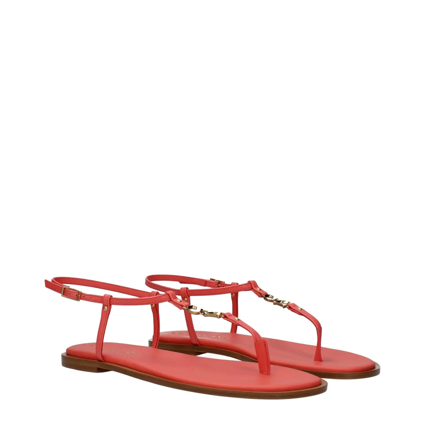 Christian Dior Pink Leather Flip-Flop Sandals by Christian Dior
