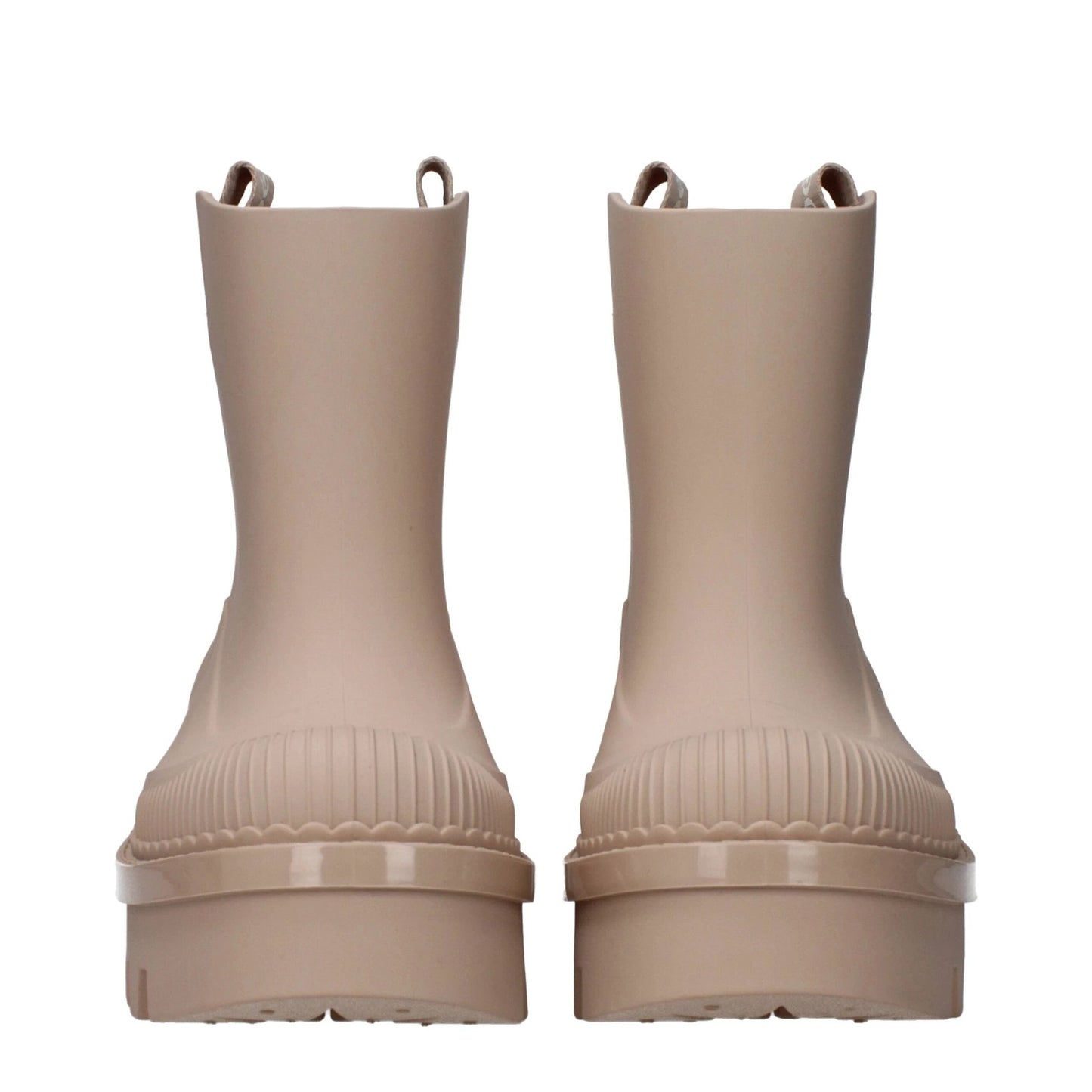 Chloé Pink Cotton Ankle Boots by Chloé