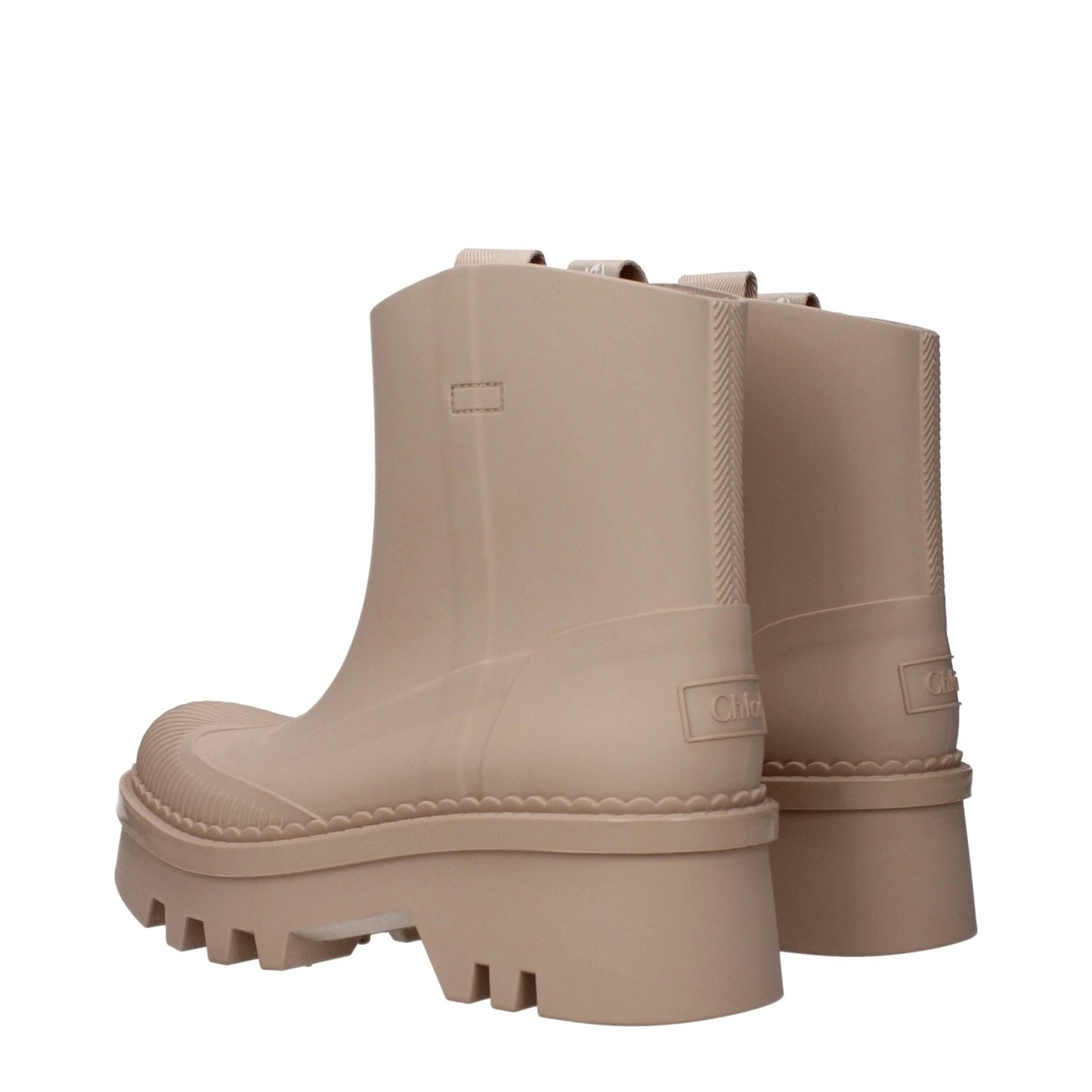 Chloé Pink Cotton Ankle Boots by Chloé