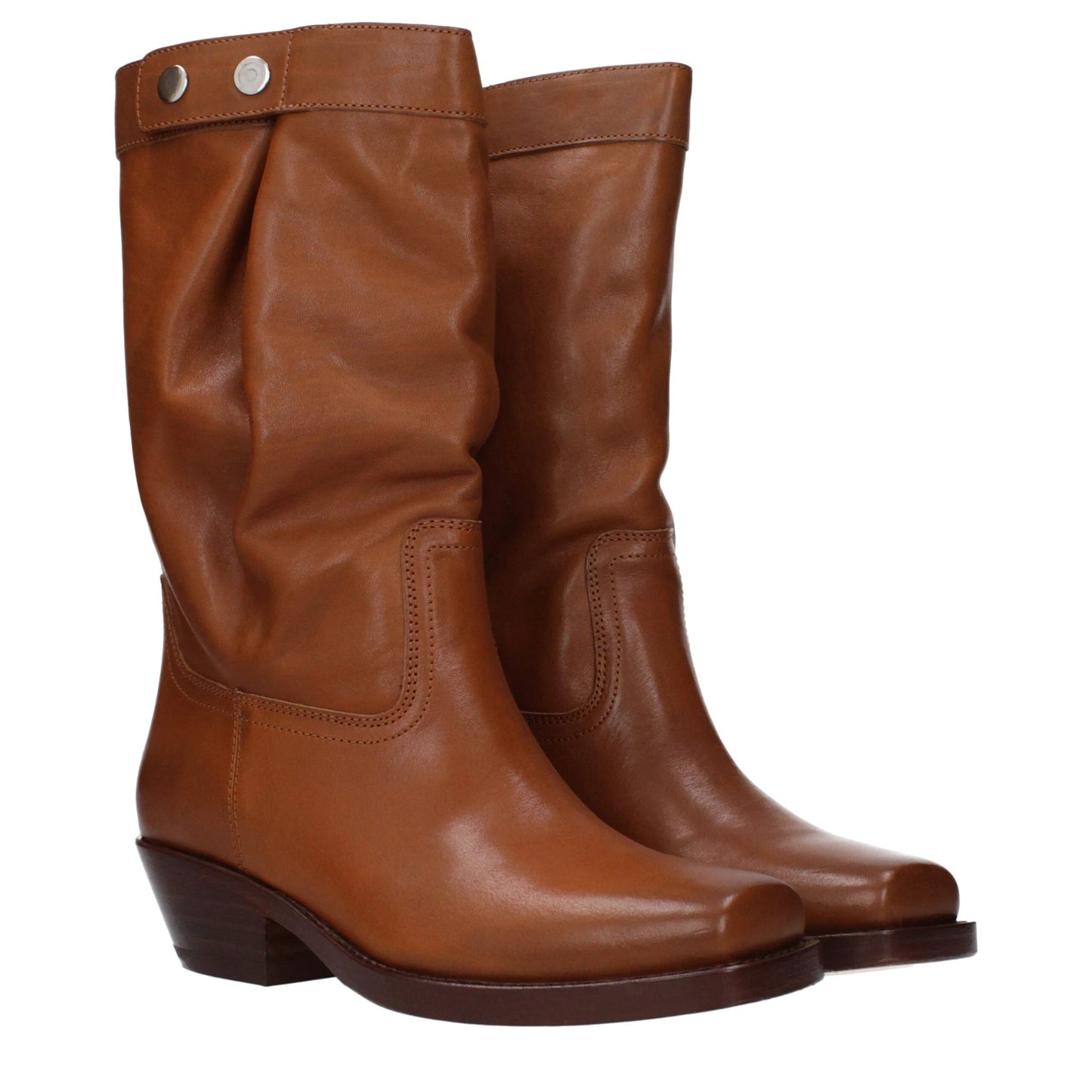 Isabel Marant Brown Leather Ankle Boots by Isabel Marant