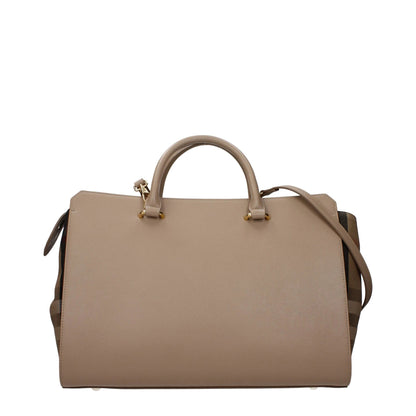 Burberry Beige Leather Handbag by Burberry