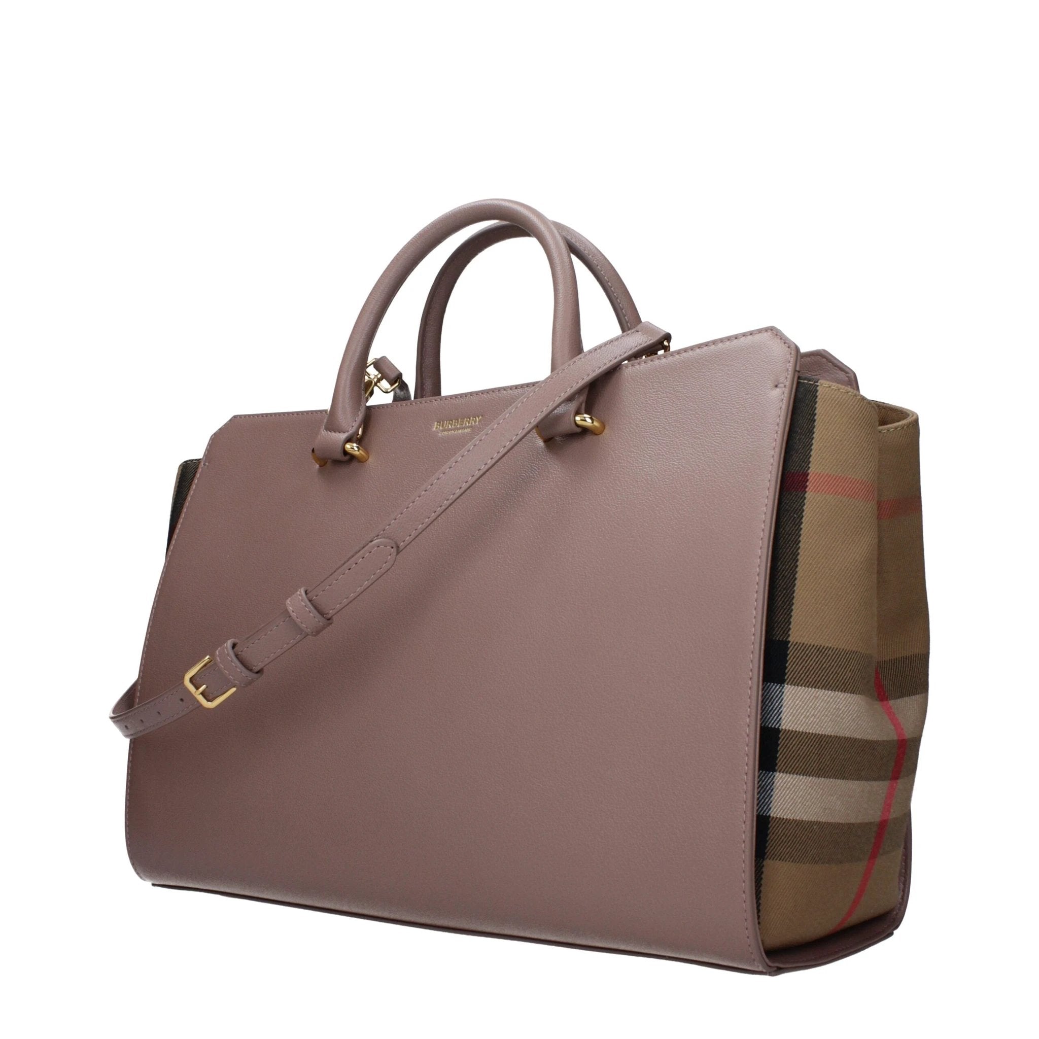 Burberry Gray Leather Handbag by Burberry