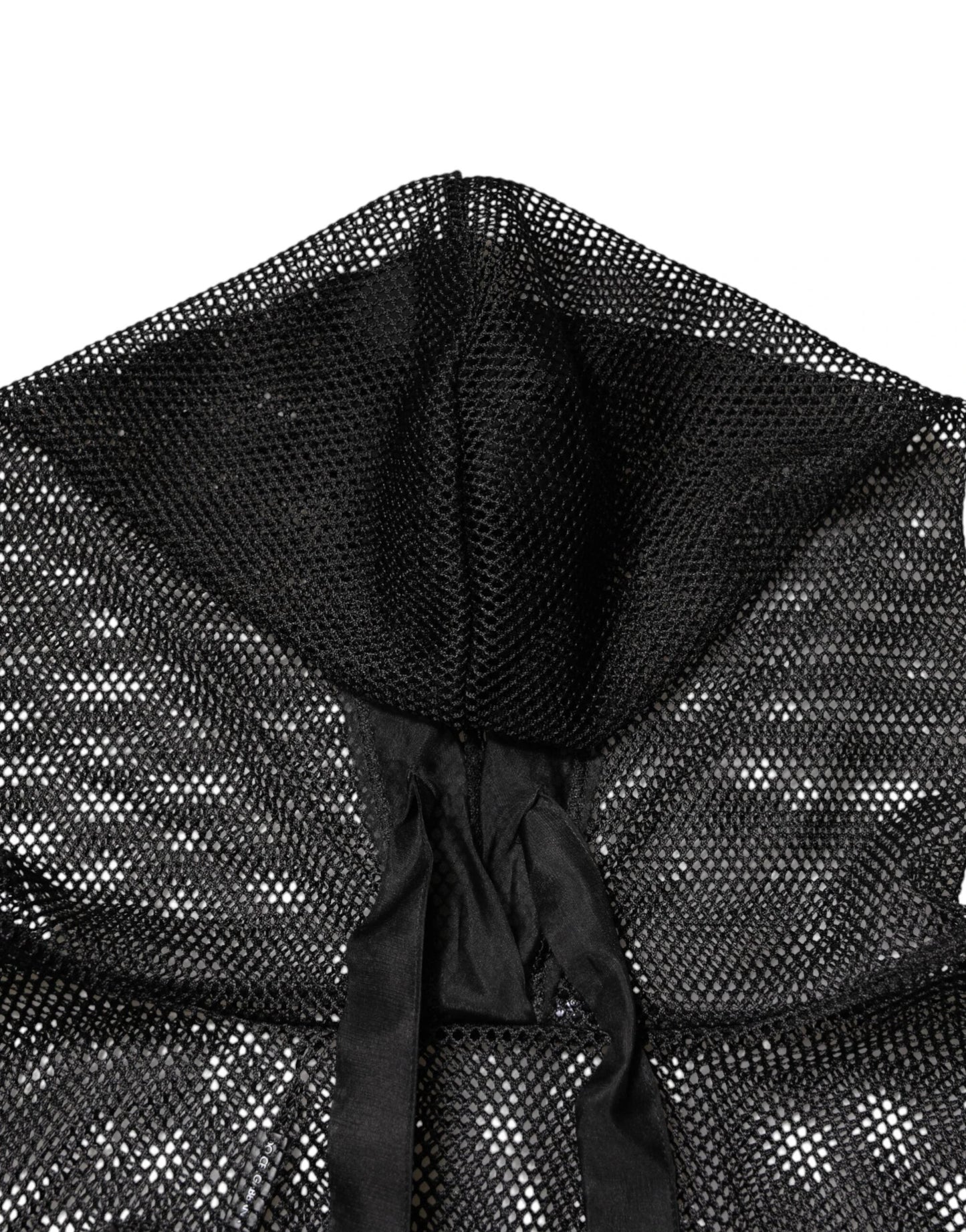 Dolce & Gabbana Black See Through Hooded Pullover Sweater by Dolce & Gabbana