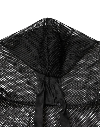 Dolce & Gabbana Black See Through Hooded Pullover Sweater by Dolce & Gabbana