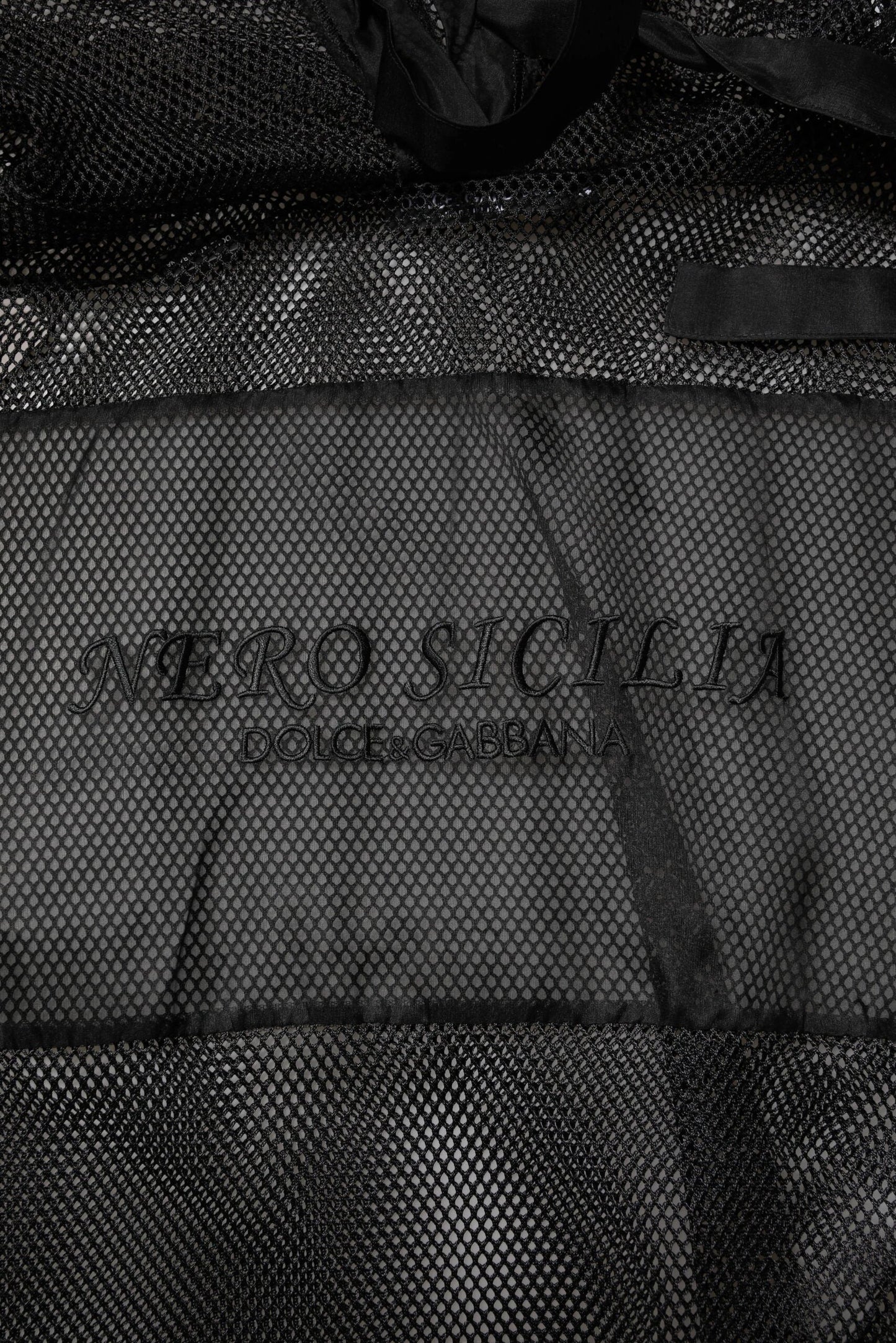 Dolce & Gabbana Black See Through Hooded Pullover Sweater by Dolce & Gabbana