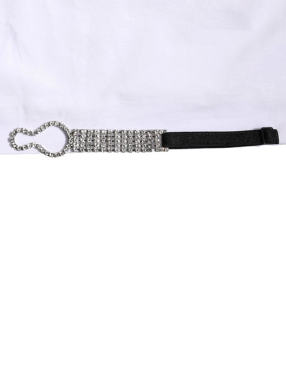 Dolce & Gabbana White Crystal Embellished Collared Shirt Top by Dolce & Gabbana