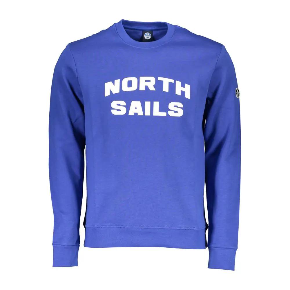 North Sails Blue Cotton Men Sweatshirt by North Sails