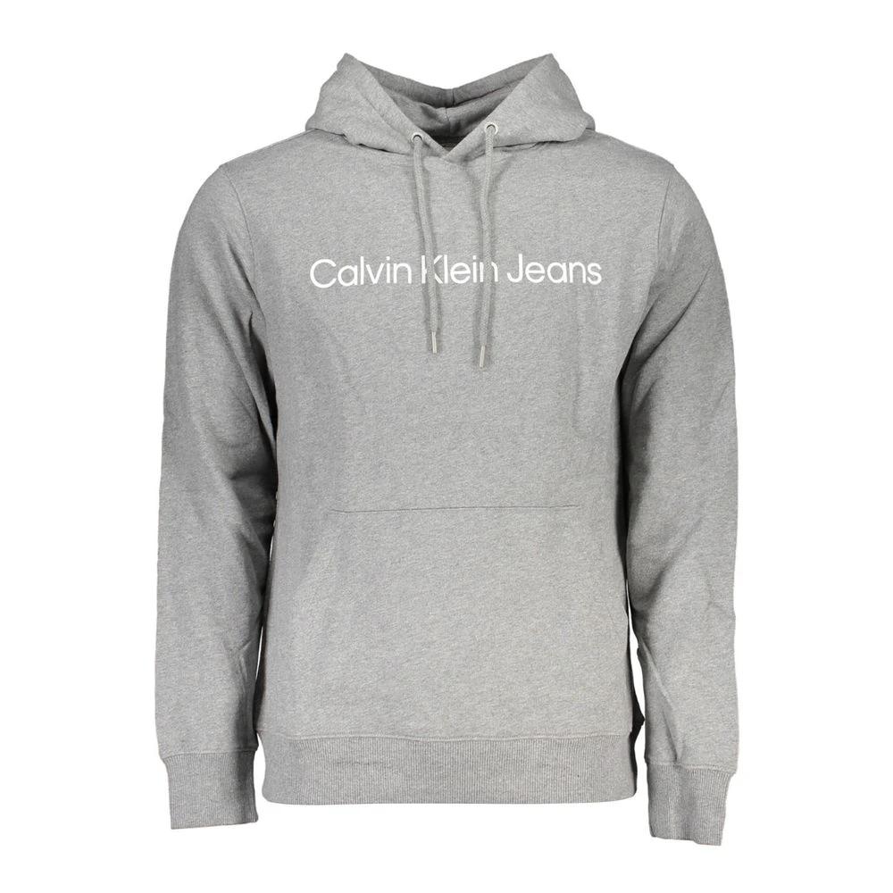 Calvin Klein Grigio Cotton Men's Sweatshirt by Calvin Klein