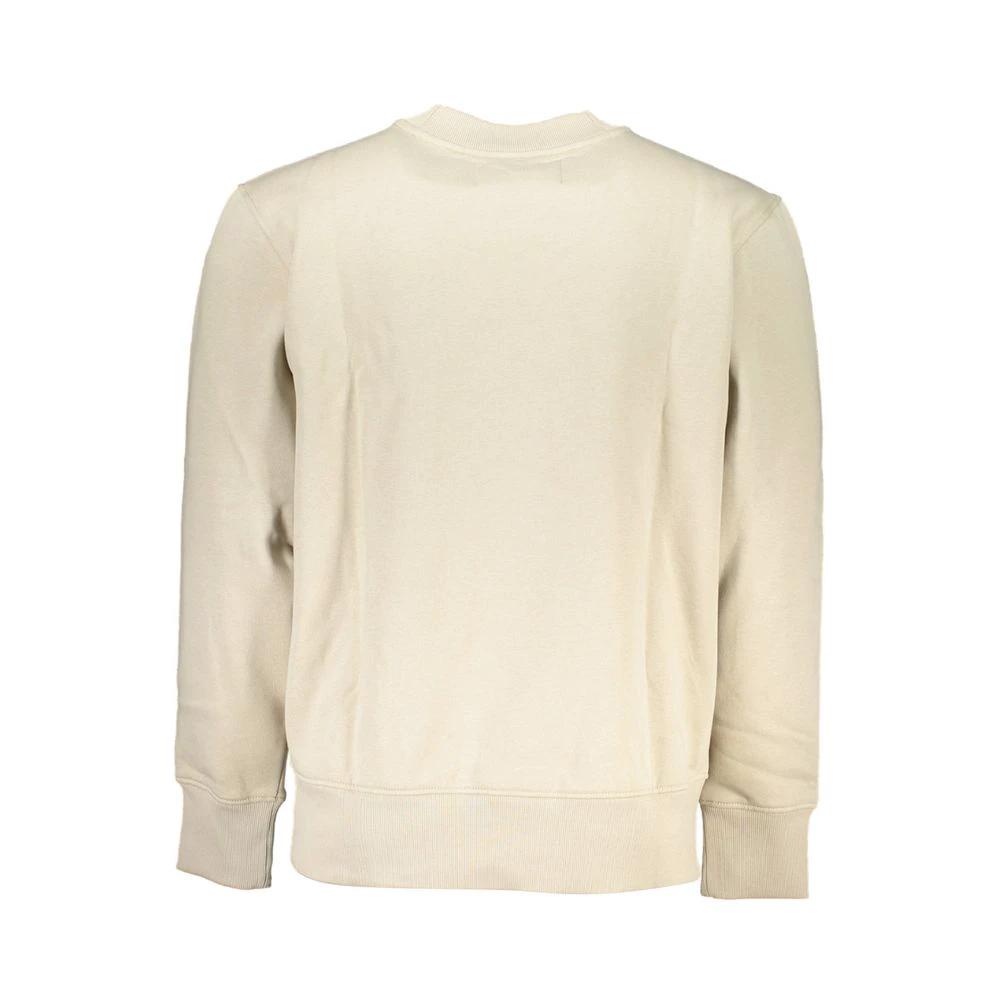 Calvin Klein Beige Cotton Men Sweatshirt by Calvin Klein