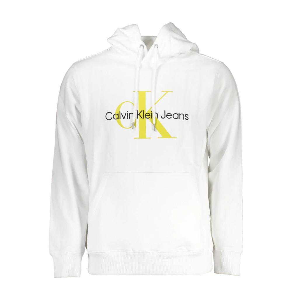 Calvin Klein White Cotton Men Sweatshirt by Calvin Klein
