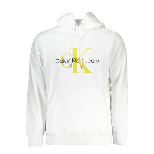 Calvin Klein White Cotton Men Sweatshirt by Calvin Klein