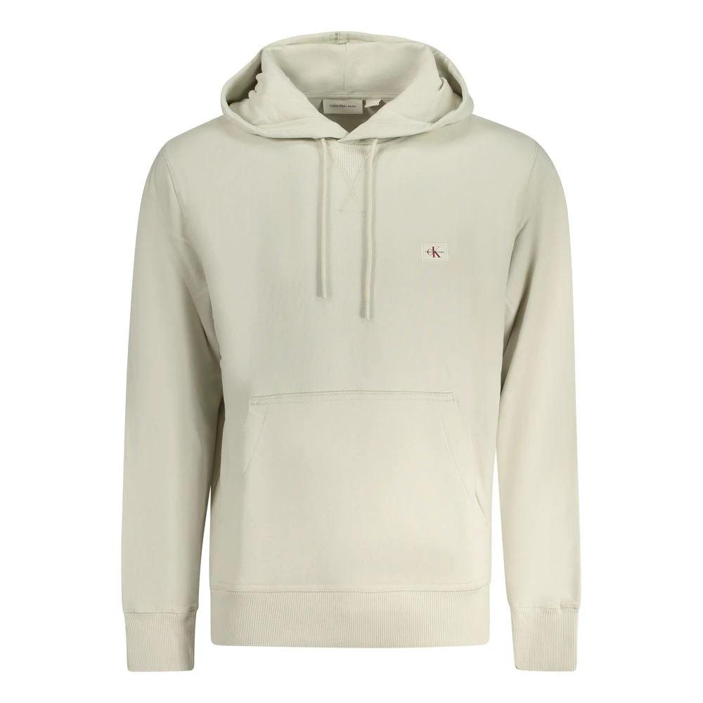 Calvin Klein Beige Cotton Men's Hoodie by Calvin Klein