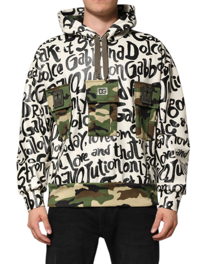 Dolce & Gabbana Multicolor Hooded DGMania Sweatshirt Sweater by Dolce & Gabbana