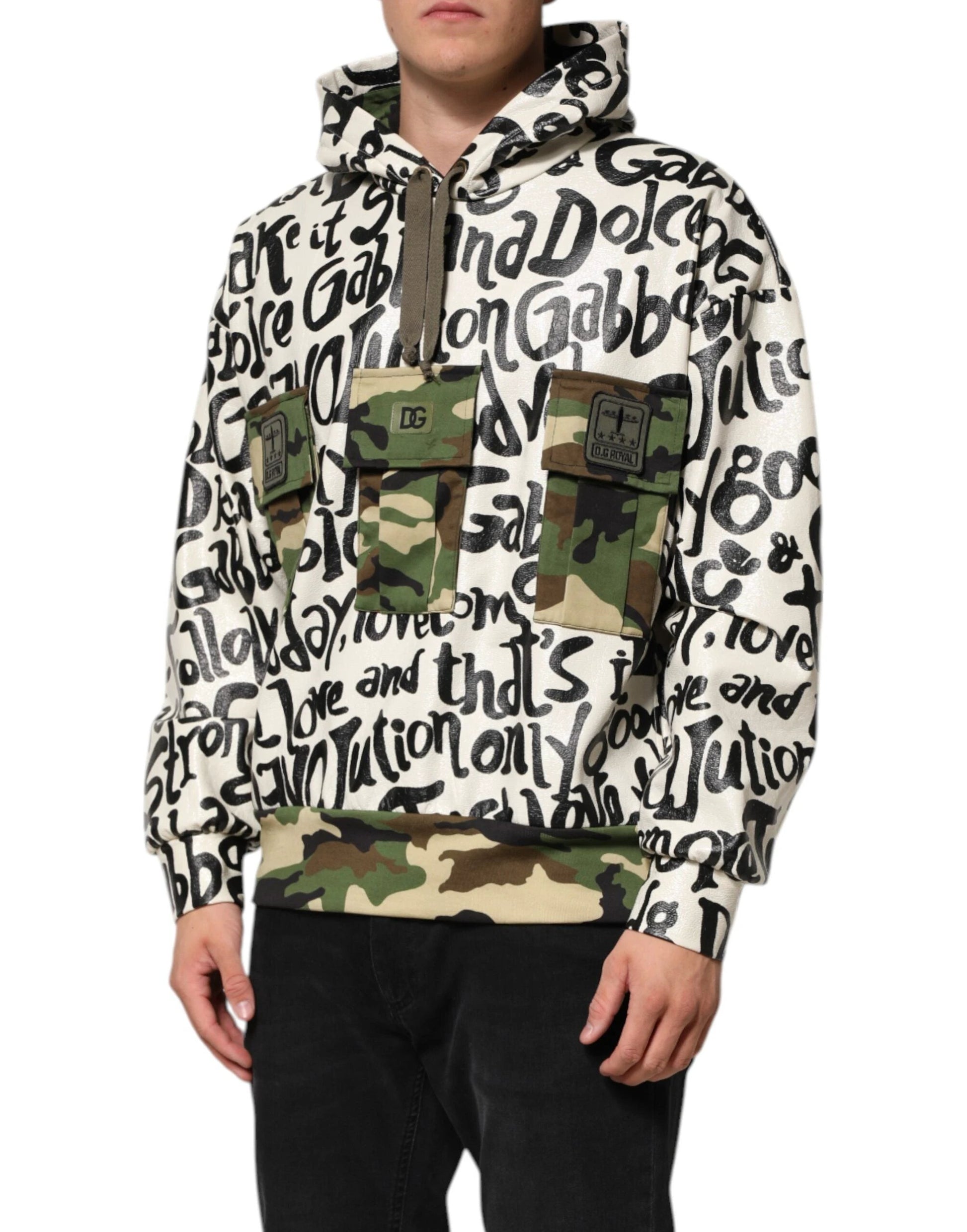 Dolce & Gabbana Multicolor Hooded DGMania Sweatshirt Sweater by Dolce & Gabbana