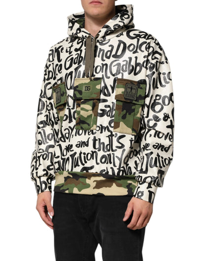 Dolce & Gabbana Multicolor Hooded DGMania Sweatshirt Sweater by Dolce & Gabbana