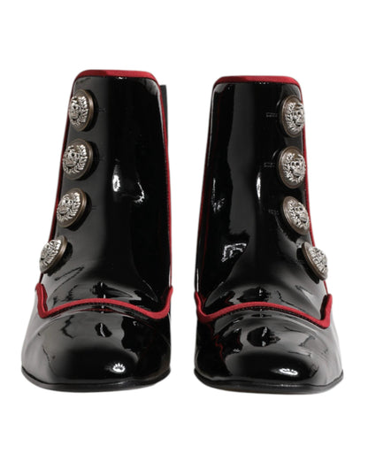 Dolce & Gabbana Black Jackie Buttoned Chelsea Boots Shoes by Dolce & Gabbana