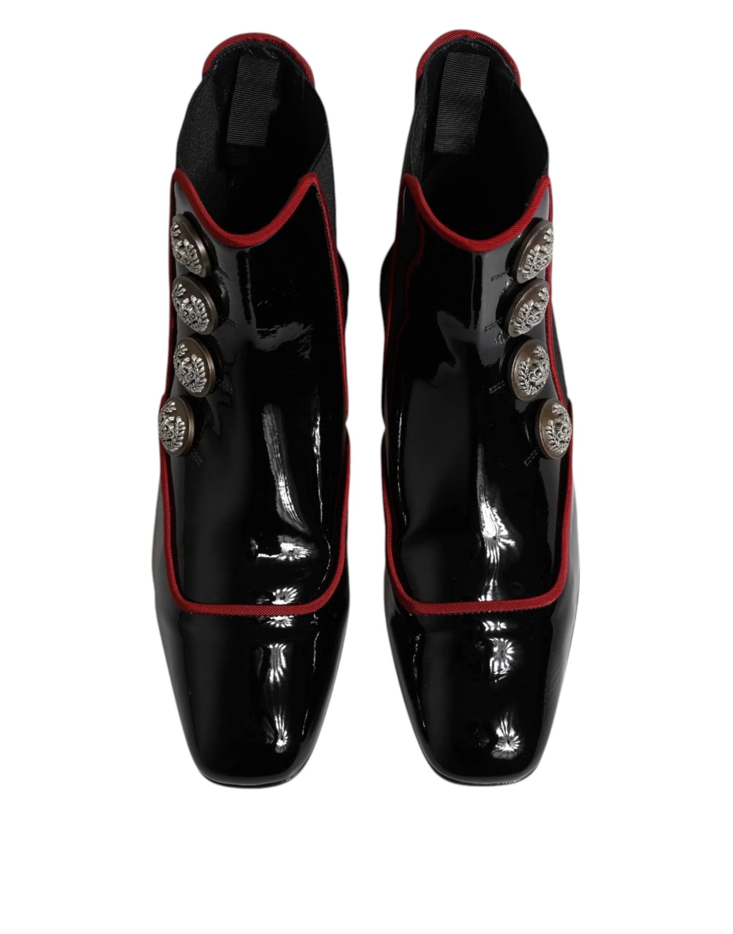 Dolce & Gabbana Black Jackie Buttoned Chelsea Boots Shoes by Dolce & Gabbana