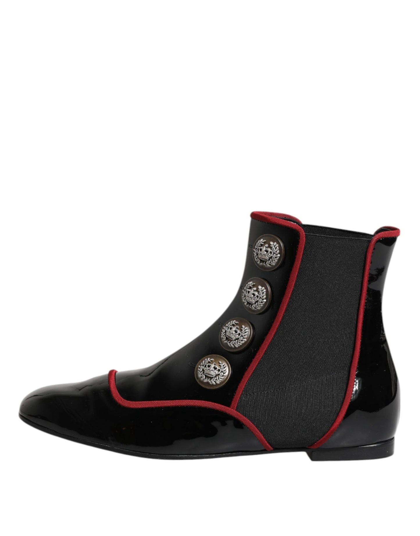 Dolce & Gabbana Black Jackie Buttoned Chelsea Boots Shoes by Dolce & Gabbana