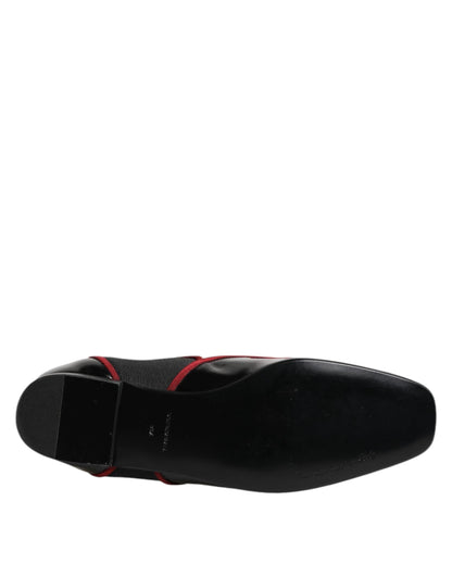 Dolce & Gabbana Black Jackie Buttoned Chelsea Boots Shoes by Dolce & Gabbana