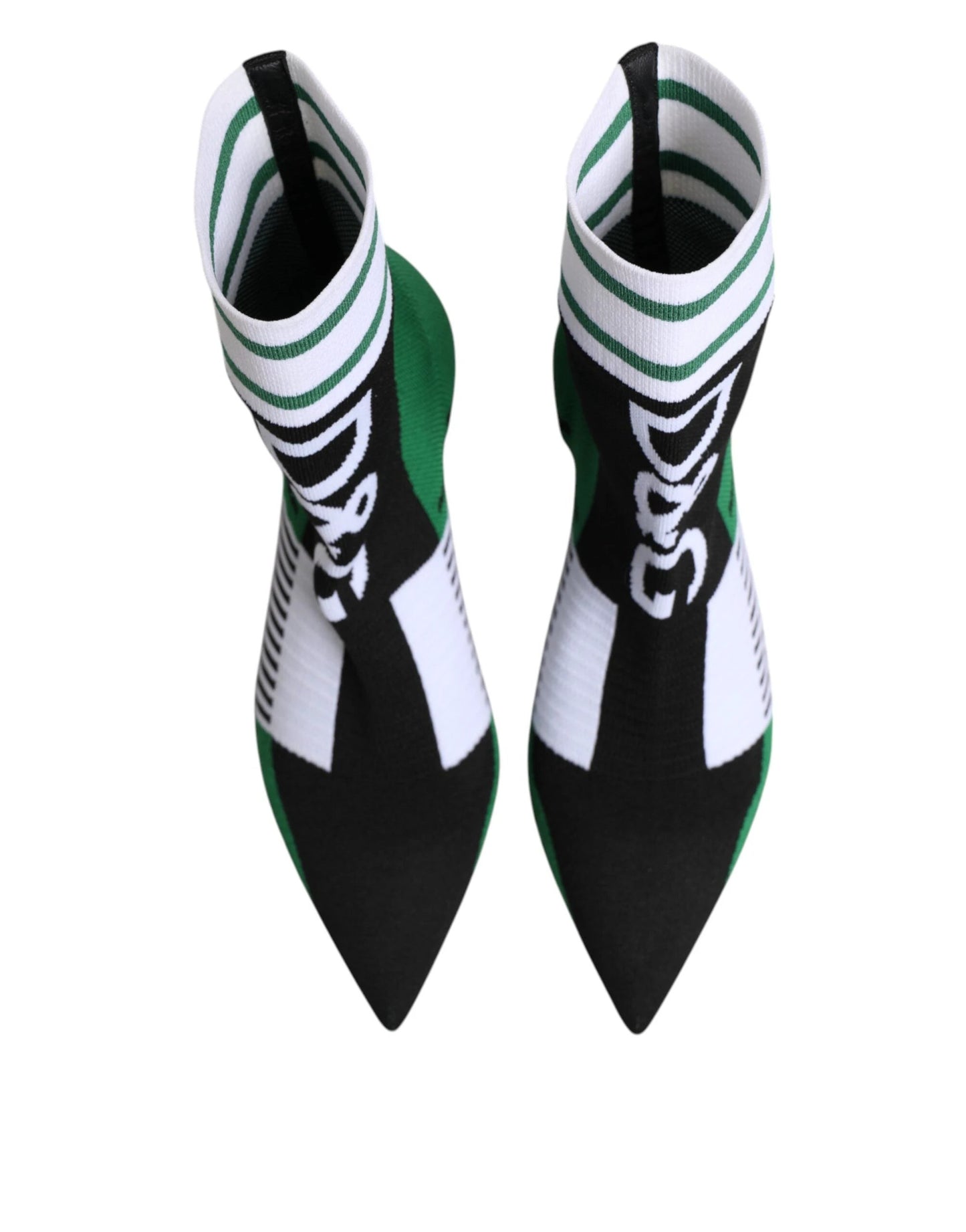 Dolce & Gabbana Green Stretch Sock Style Ankle Boots Shoes by Dolce & Gabbana