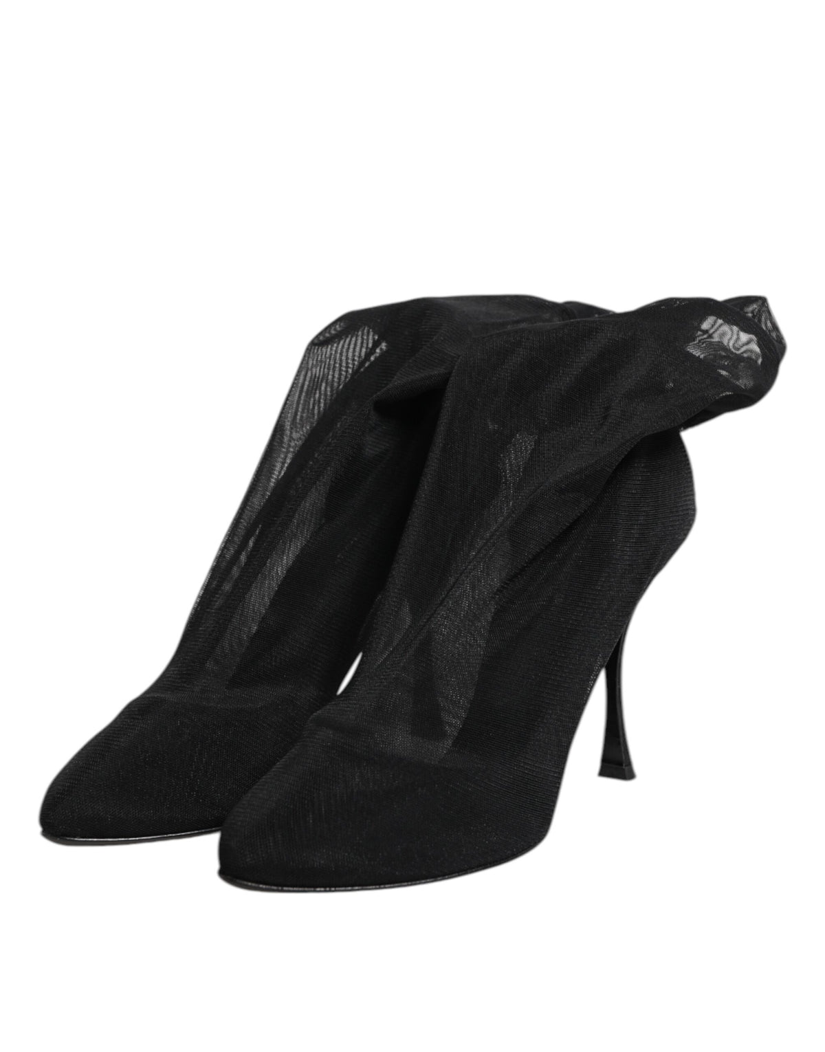 Bottines chaussettes Dolce & Gabbana femme en soie stretch noire – LA11463