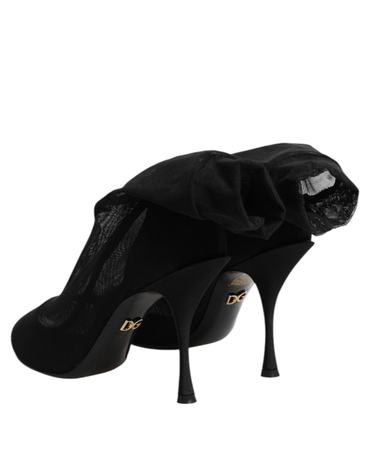 Bottines chaussettes Dolce & Gabbana femme en soie stretch noire – LA11463