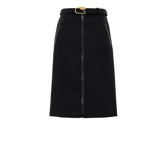 Gucci Black Wool Midi Skirt by Gucci