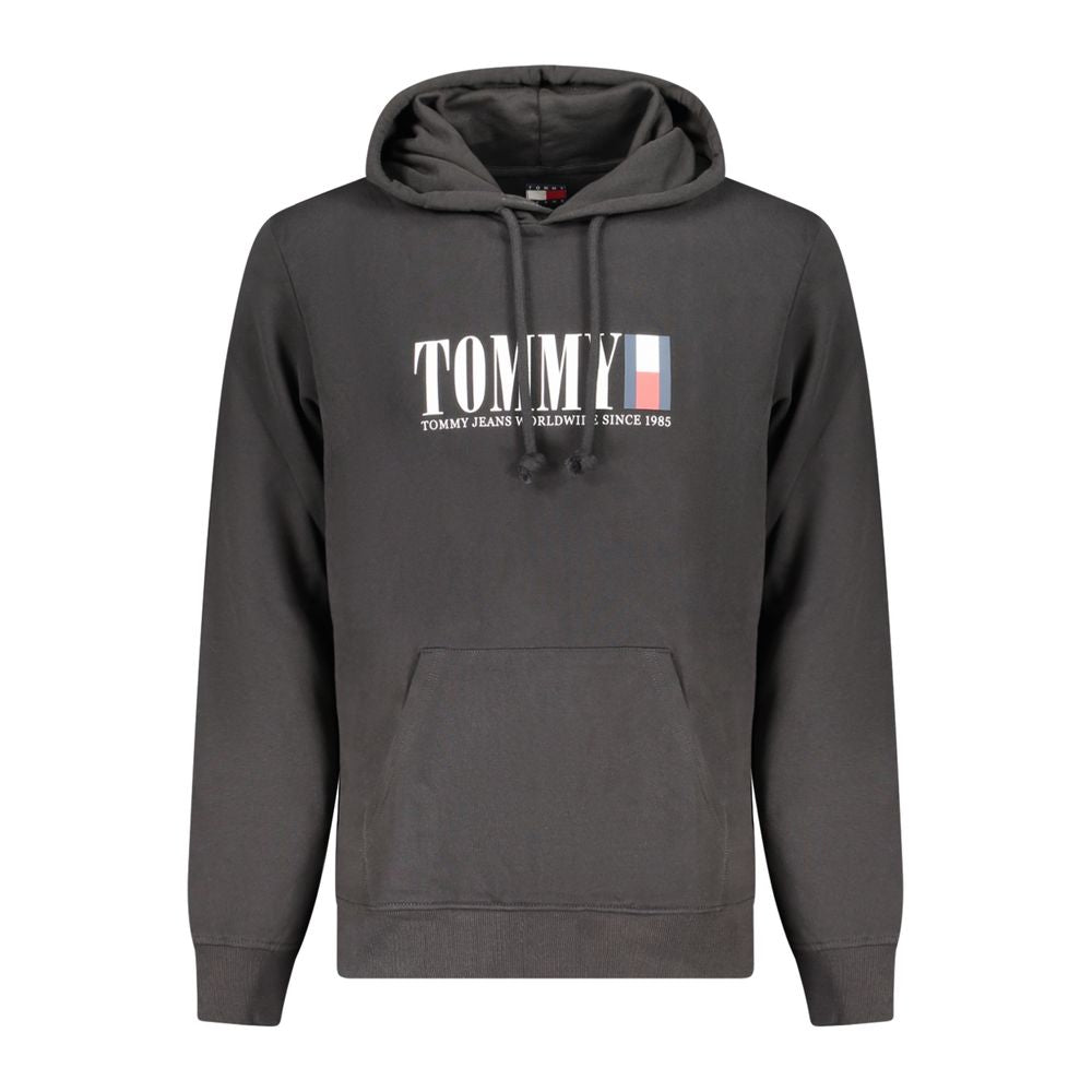 Sweat à capuche Tommy Hilfiger homme en coton noir – TO-39303