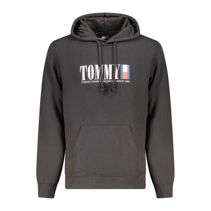 Sweat à capuche Tommy Hilfiger homme en coton noir – TO-39303