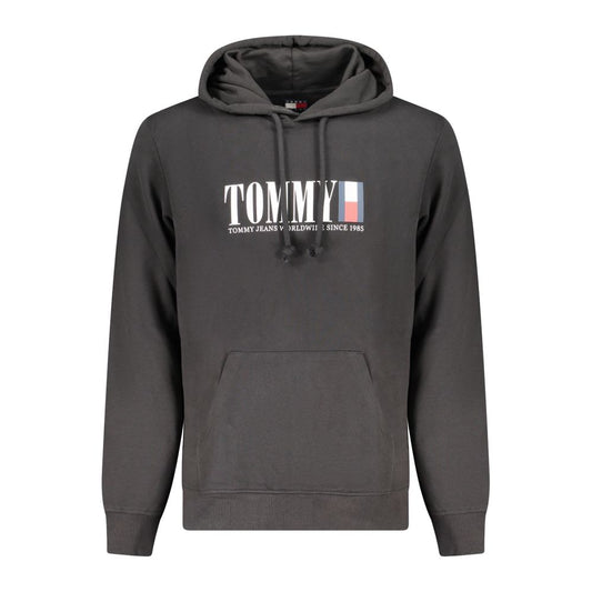 Sweat à capuche Tommy Hilfiger homme en coton noir – TO-39303