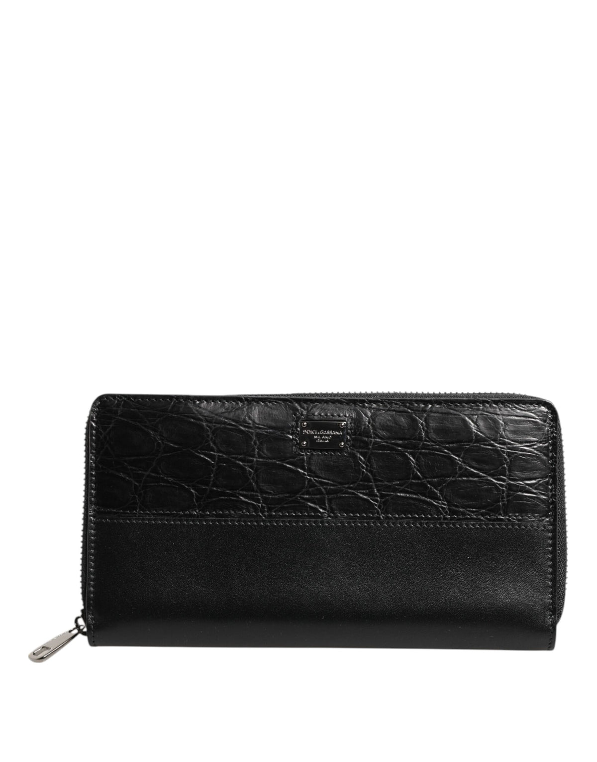 Portefeuille continental zippé Dolce & Gabbana homme en cuir noir – BAG4700
