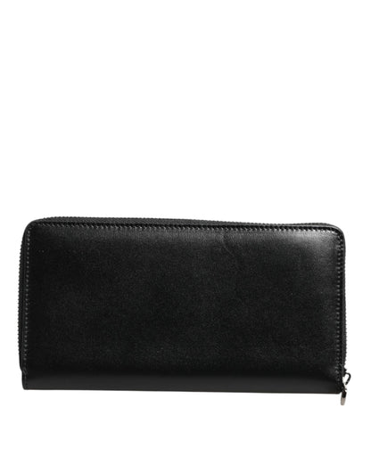Portefeuille continental zippé Dolce & Gabbana homme en cuir noir – BAG4700