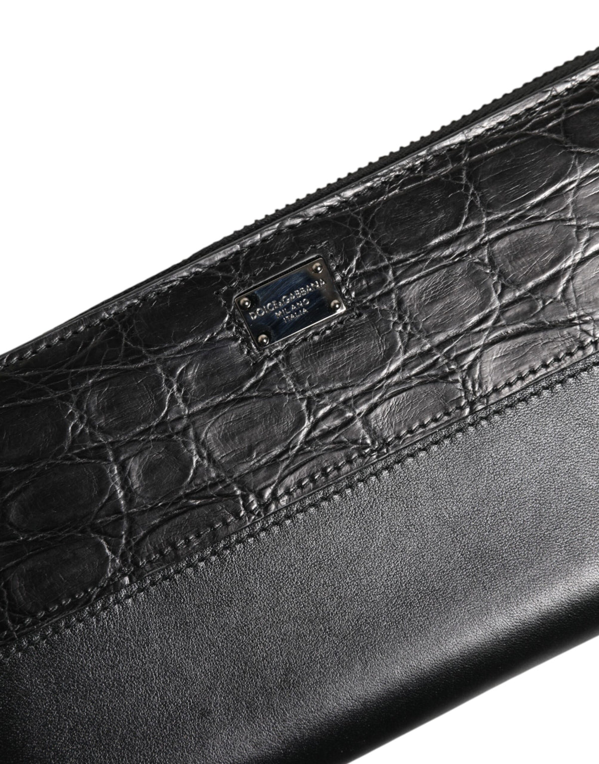 Portefeuille continental zippé Dolce & Gabbana homme en cuir noir – BAG4700