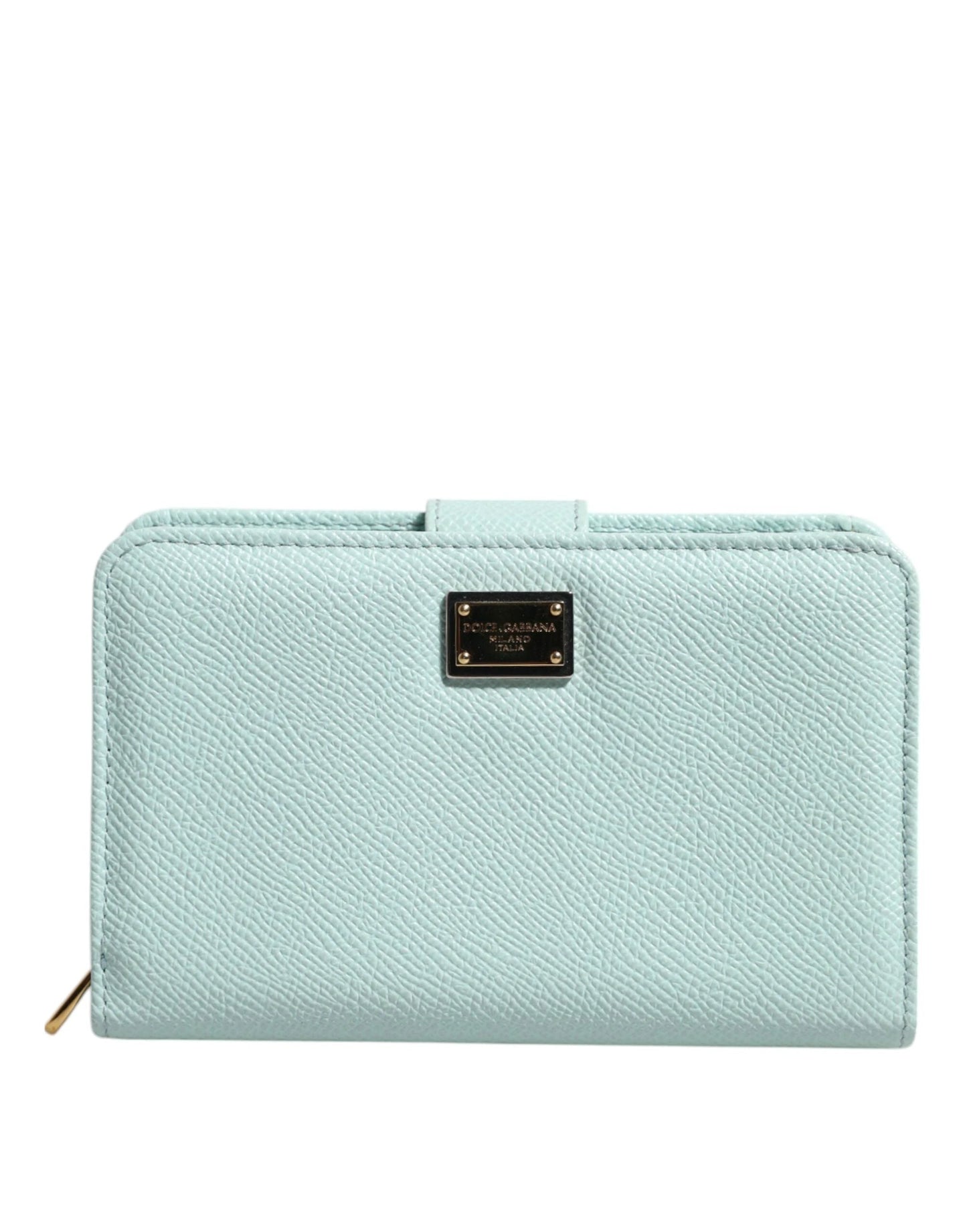 Dolce & Gabbana Mint Green Leather Bifold Continental Clutch Wallet by Dolce & Gabbana