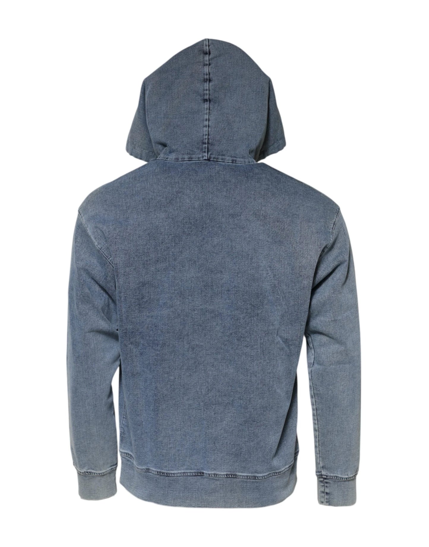 Dolce & Gabbana Blue Cotton Blend Hooded Sweatshirt Sweater by Dolce & Gabbana