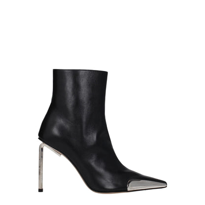 Off-White Black Leather Ankle Boots by Off-White