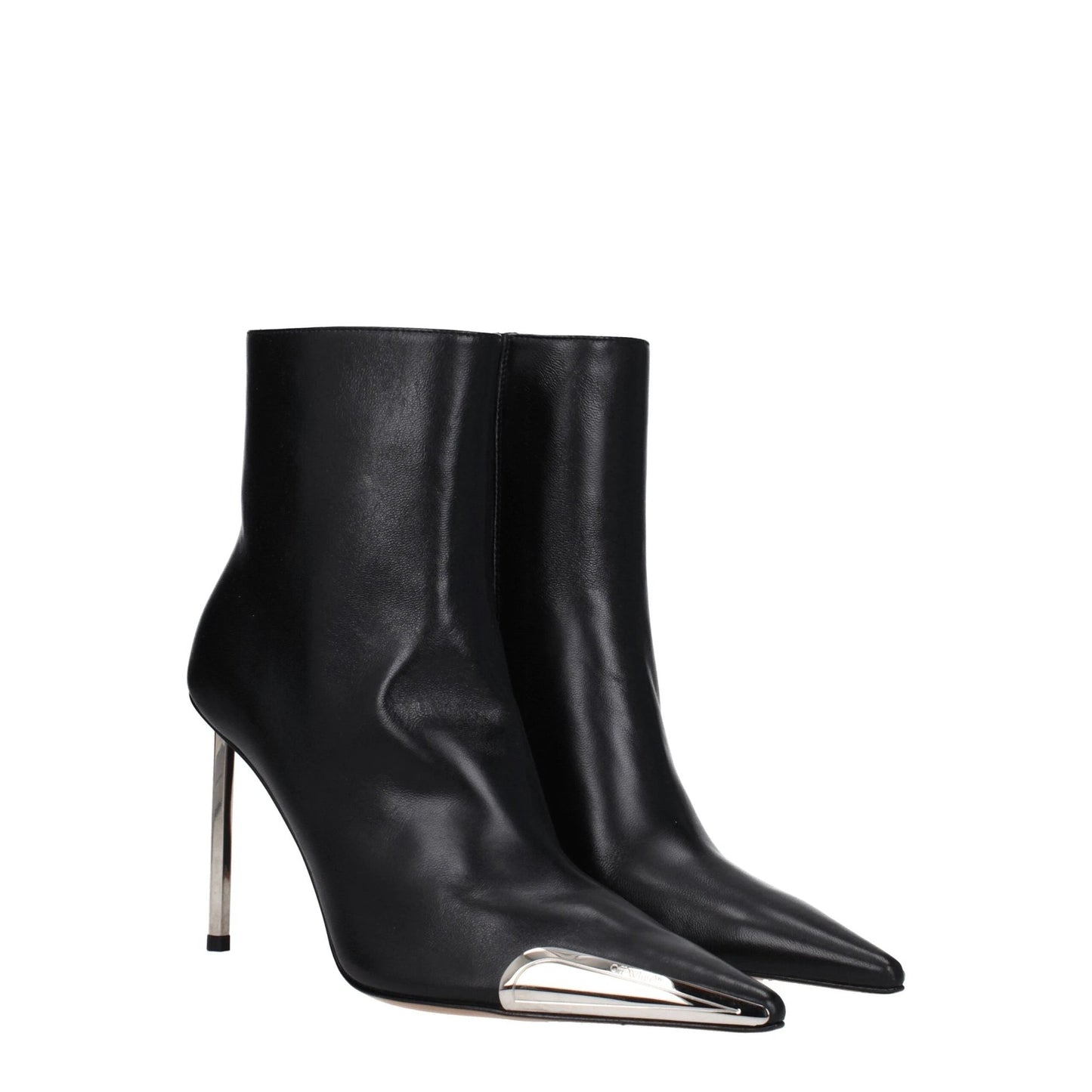 Off-White Black Leather Ankle Boots by Off-White