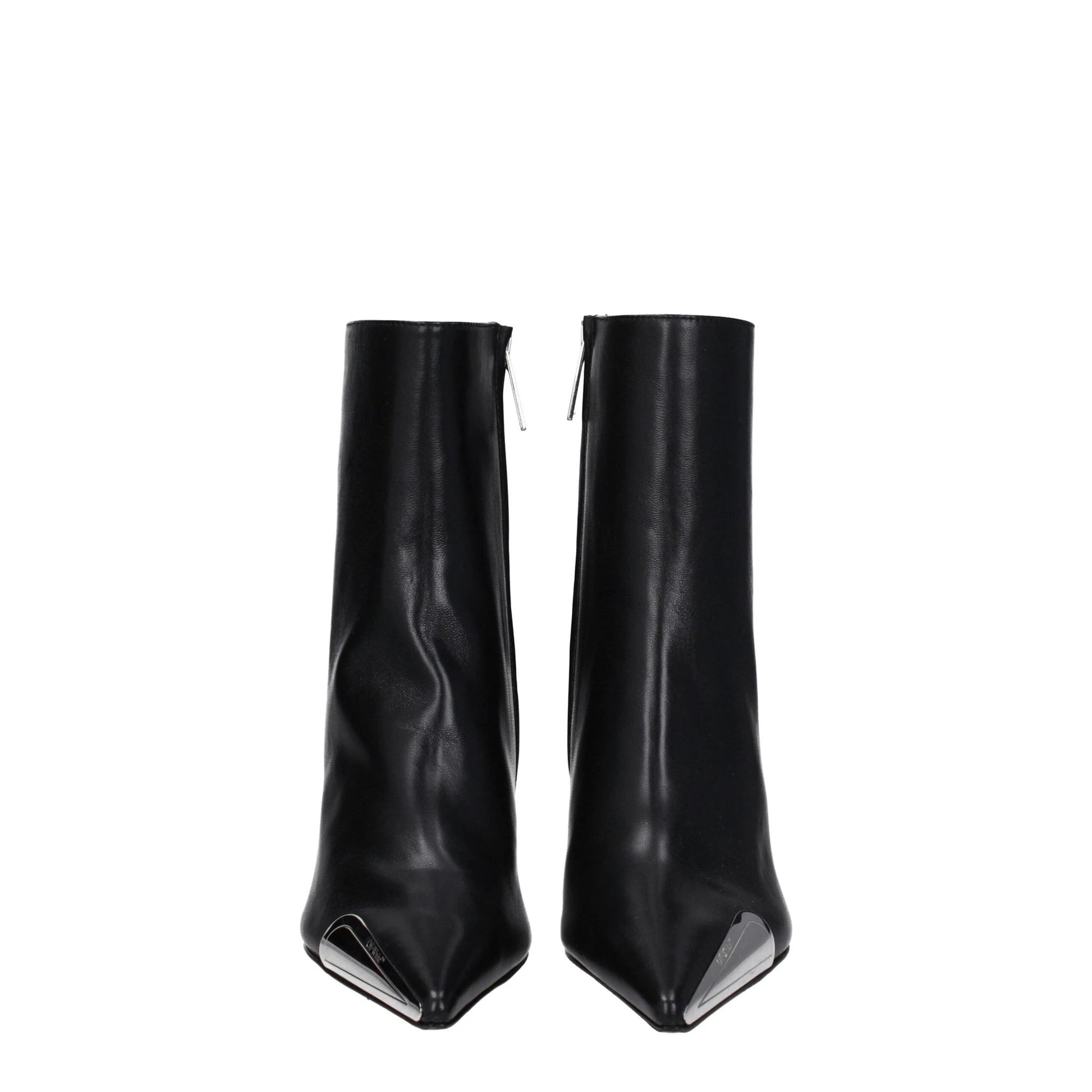 Off-White Black Leather Ankle Boots by Off-White