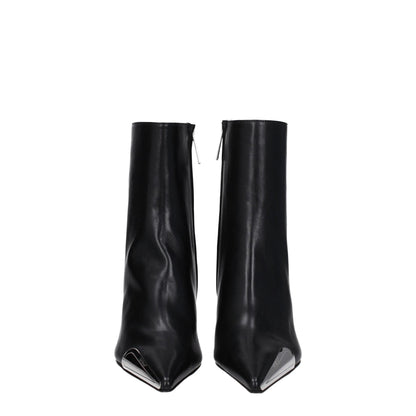 Off-White Black Leather Ankle Boots by Off-White