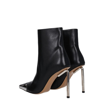Off-White Black Leather Ankle Boots by Off-White