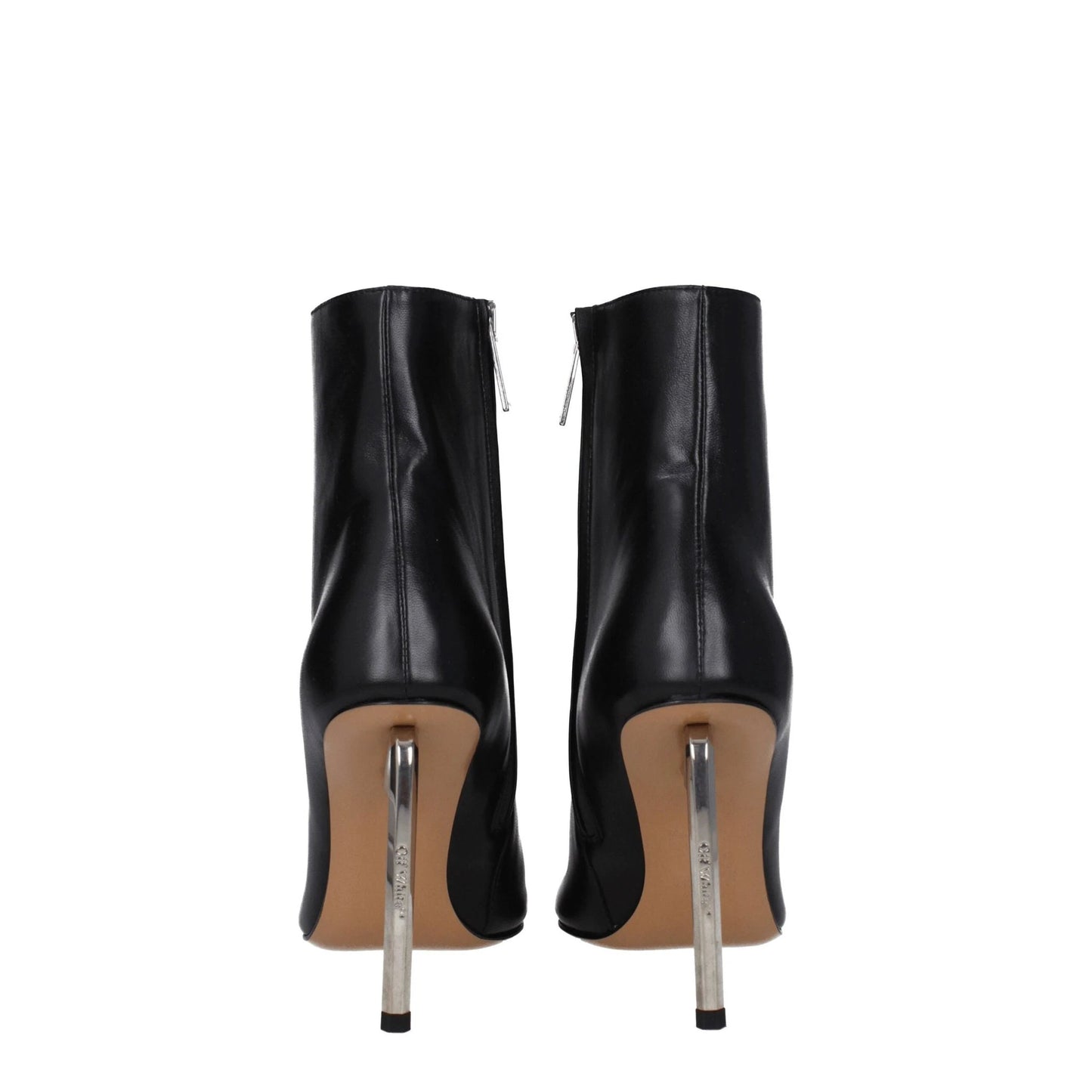 Off-White Black Leather Ankle Boots by Off-White
