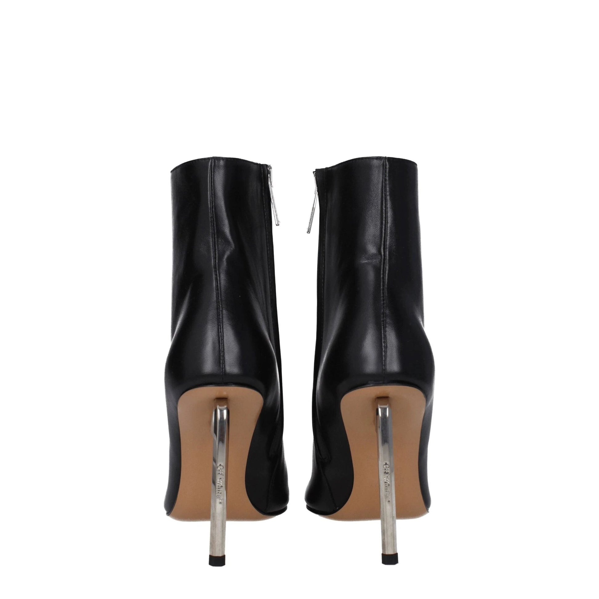 Off-White Black Leather Ankle Boots by Off-White