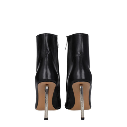 Off-White Black Leather Ankle Boots by Off-White