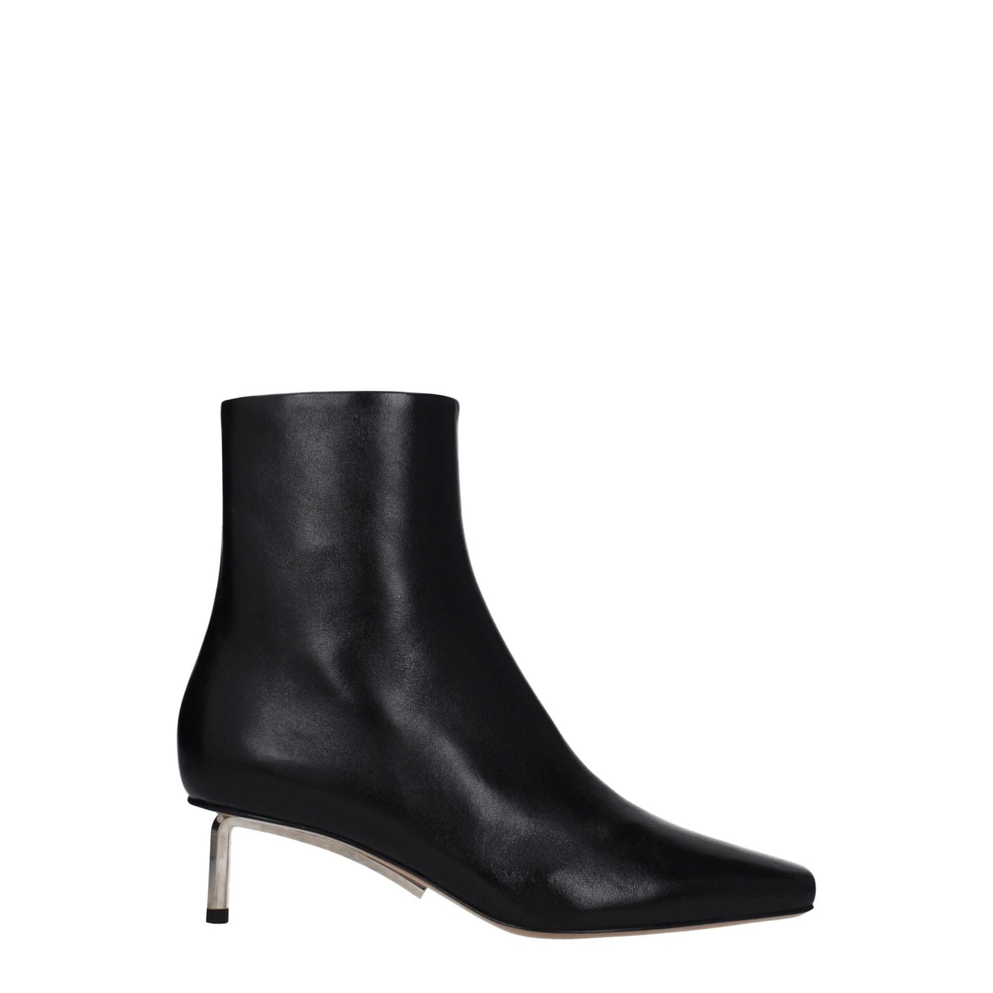 Off-White Black Leather Ankle Boots by Off-White