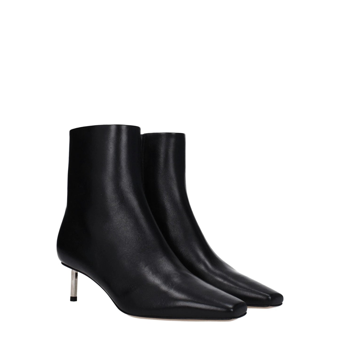 Off-White Black Leather Ankle Boots by Off-White