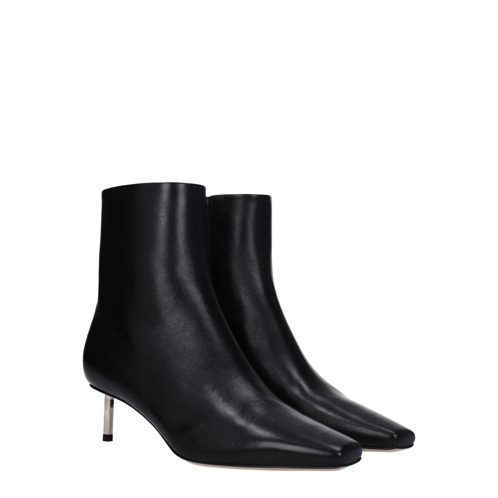 Off-White Black Leather Ankle Boots by Off-White